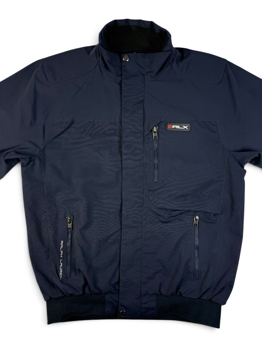 Vintage RLX Ralph Lauren Men’s Large Navy Technical Bomber Jacket Y2K